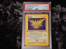 Zapdos Fossil Set Holo 1st Edition Pokemon TCG PSA Grade 8 NM-MT