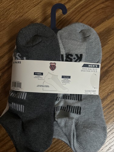 NWT men’s K-Swiss 6 pack Low Cut socks, men's 6-12.5 Multi $28 - Picture 3 of 4