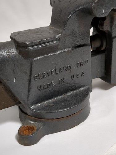 VINTAGE COLOMBIANO D33 1/2 INCUDINE GIREVOLE PANCA MORSA GHISA CLEVELAND OHIO USA - Foto 11 di 19