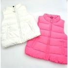 2 Gap Girl's Size 4/5 Pink and White Puffer Vests