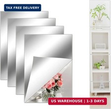 8x6 Inches Self Adhesive Acrylic Mirror Tiles 0.2mm Waterproof Flexible Mirror W