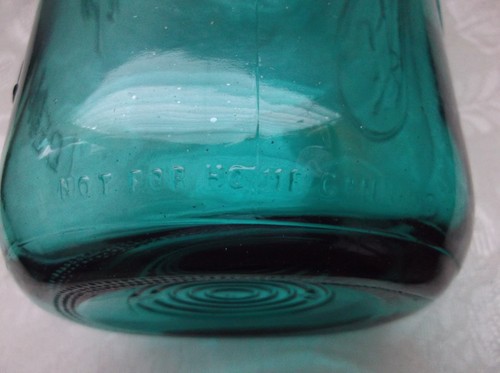 VTG Bicentennial Blue Aqua 1776-1976 Glass Mason Ball Ideal Jar 1/2 Gallon 10” - Picture 4 of 4