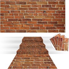 Chuangdi 4.5 x 9 Feet Brick Road Runner Novelty Aisle Floor Color