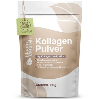 Collagen Pulver 500g - Hydrolysat Typ 1 & 3 - Geschmacksneutral - Weidehaltung