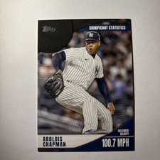2022 Topps Significant Statistics Black /299 Aroldis Chapman #SS-21 Yankees