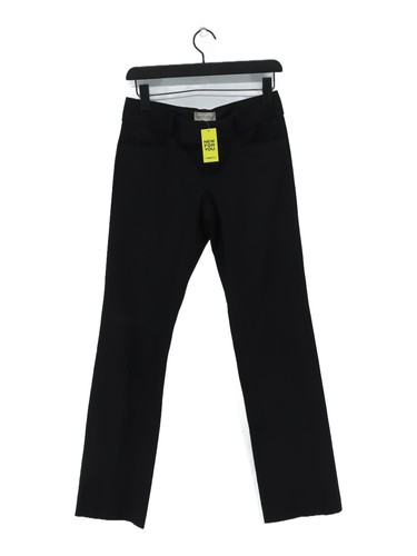 Banana Republic Damen Hose UK 14 schwarz Viskose mit Baumwolle, Elasthan Chino