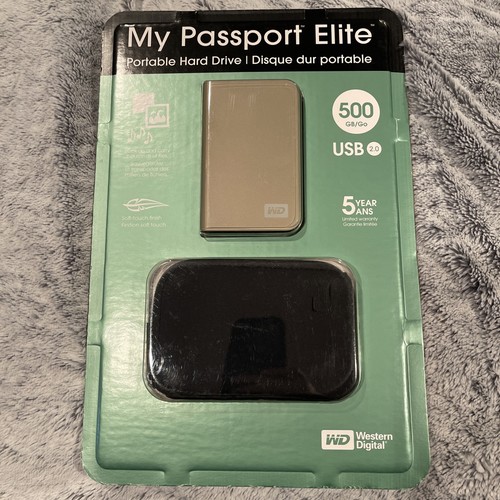 Western Digital My Passport Elite USB 2.0 500GB External Hard Drive - Gray New - Picture 1 of 4