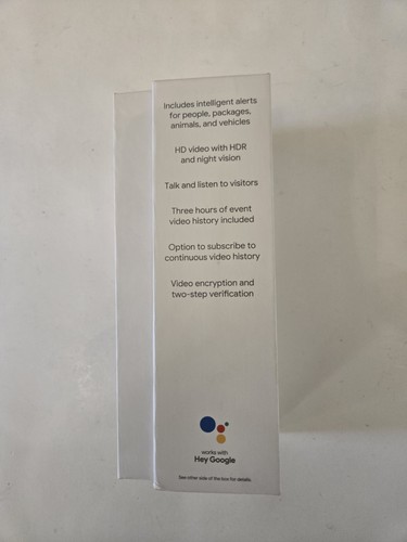 Google Nest Doorbell (Wired, 2nd Gen) - Video Doorbell Camera - Snow Pre-owned  - Picture 10 of 12