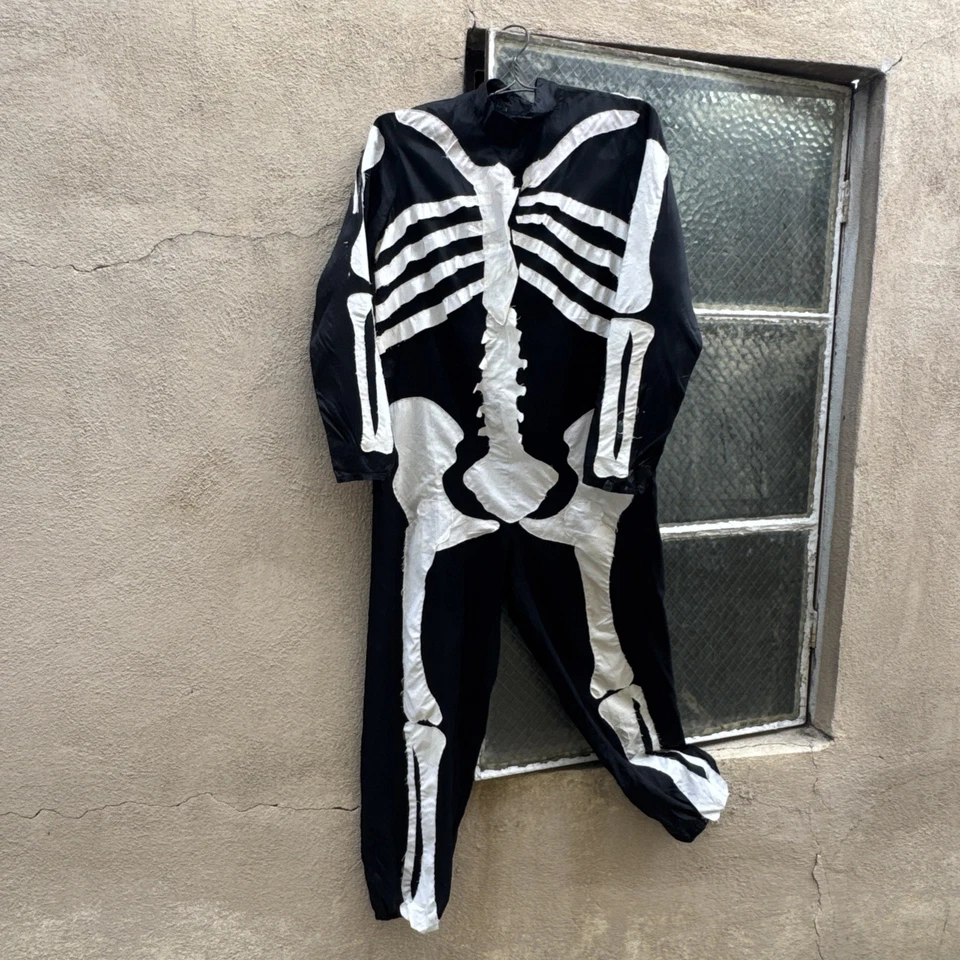 Vintage 1950s Skeleton Outfit Jumpsuit Halloween Costume 1960s Bones Vintage - Image 3 of 4