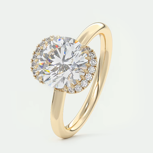 Diamond Ring 14k Yellow Gold 2.15 Carat Round Cut Certified IGI Lab Grown - Picture 2 of 11