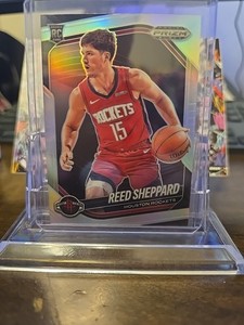2024-25 Prizm Black Reed Sheppard RC Silver Prizms Rookie #145 Rockets