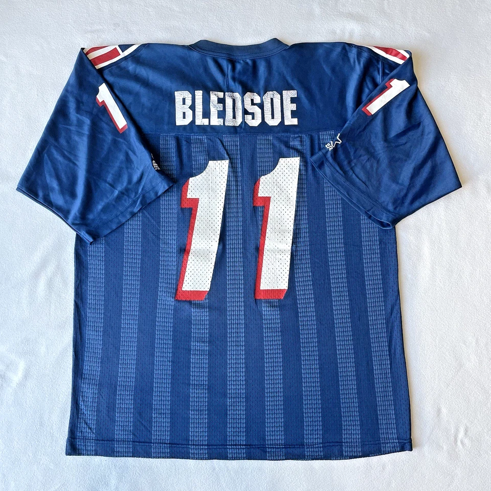 Camiseta deportiva de colección para principiantes talla 48 L Drew Bledsoe #11 New England Patriots NFL Foto 2 de 4