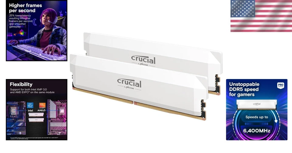 Overclocking RAM Kit 32GB 6000MHz, Intel XMP 3.0 & AMD Expo - Image 2 of 4