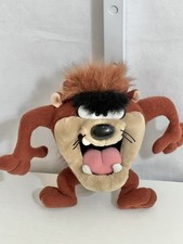 VTG Tyco Taz Tasmanian Devil Plush Looney Tunes Warner Bros Stuffed Animal Toy