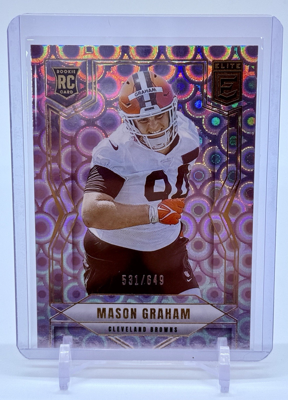 2025 Donruss Elite Mason Graham #125 Lavender Pyramids #’d/649 Rookie RC Browns