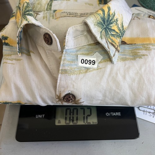 Island Republic Mens Tropical Button Down 100% Silk Shirt Sz M Palms Vacation - Picture 8 of 9