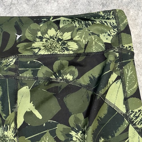 Old Navy Active Leggings Women's 2X Plus Green Go Dry Workout AlloverLeaf Print - Picture 13 of 13