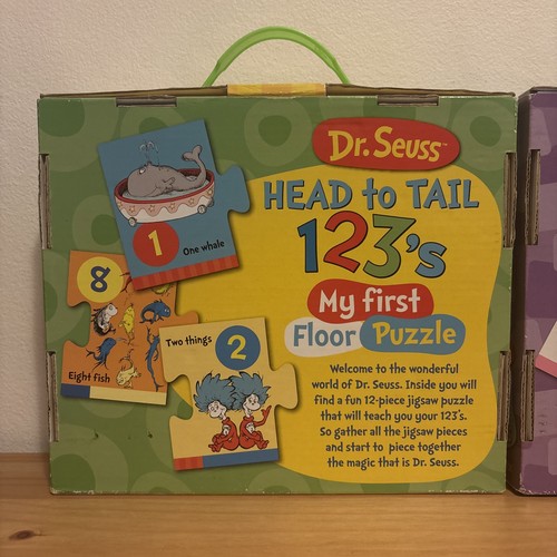 Dr Seuss Head to Tail 123's ABC’s Children's My First Floor Puzzle 2012 Complete - Picture 4 of 9