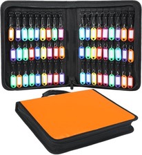 Portable Key Organizer Case with Handle 54 Hooks Tags Fireproof Water