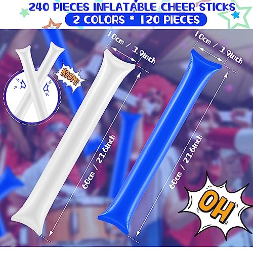 240 Pieces Thunder Sticks Cheering Cheerleading Sticks Boom Sticks Noise - Picture 3 of 8
