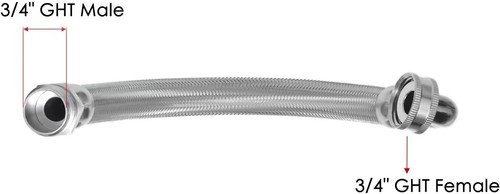 Garden Hose Extender, Kink-Free Hose Saver,Braided Stainless Steel Water-Inle... - Picture 2 of 6