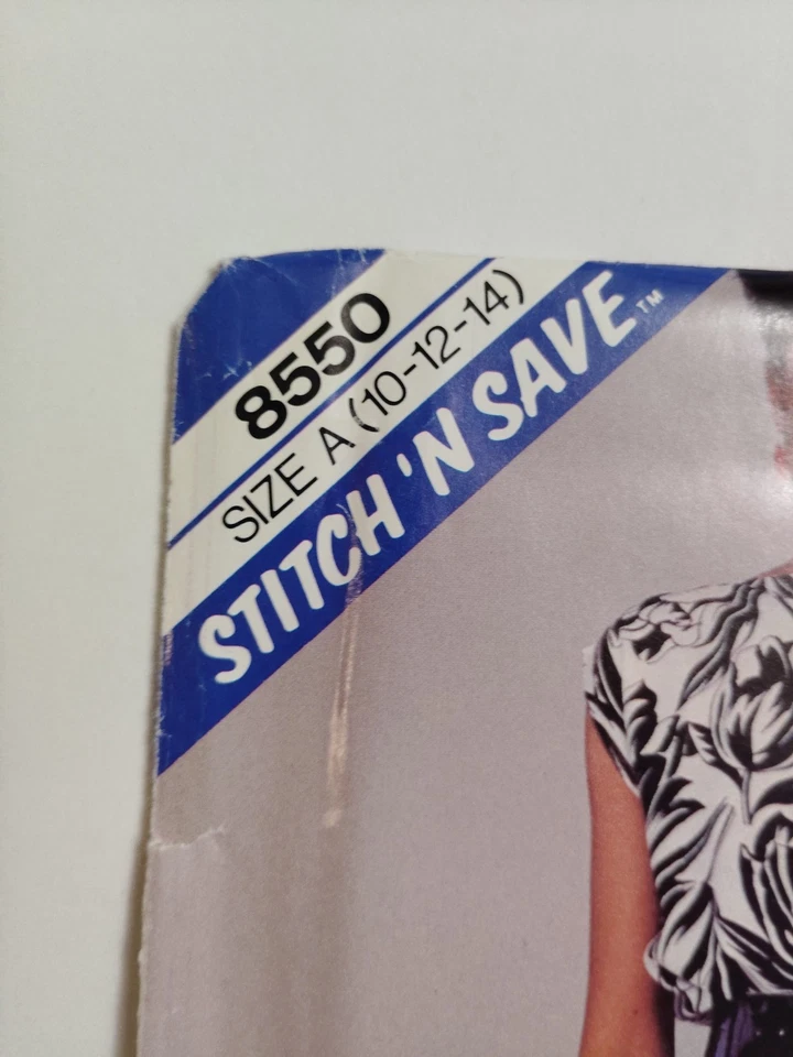 McCall's Stitch N Save 8550 Shirt Top Skirt Sewing Pattern Ladies 10 12 14 UC - Image 2 of 4