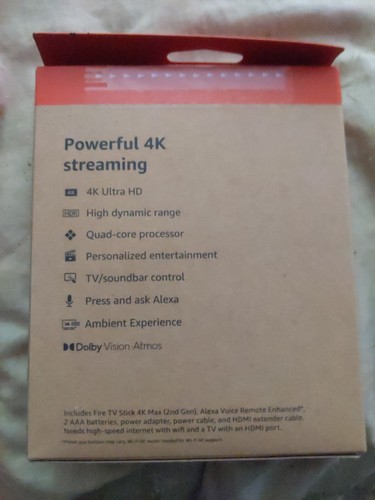Amazon Fire TV Stick 4K Max (2nd Generation) Media Streamer with Alexa Voice... - Picture 2 of 2