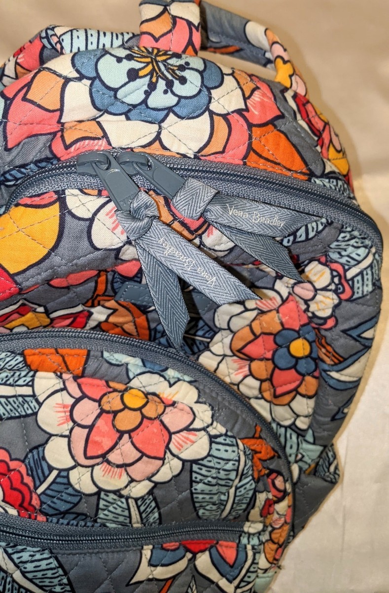 Vera‎ Bradley Quilted Essential Compact Backpack 18 Inches Evening Tropical Vera Bradley Quilted Essential Large Backpack Tropical  main image 3