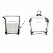 Zuckerdose aus Glas 210 ml + Milchpresse 200 ml