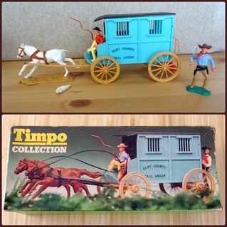 TIMPO WILD WEST SERIES SET CARRO CARCERE DELLA CONTEA ARGILLA RIF. n.276 IN SCATOLA TW10