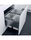 600MM Vauth-Sagel PULL OUT WASTE BIN 53 Litres SILVER GREY