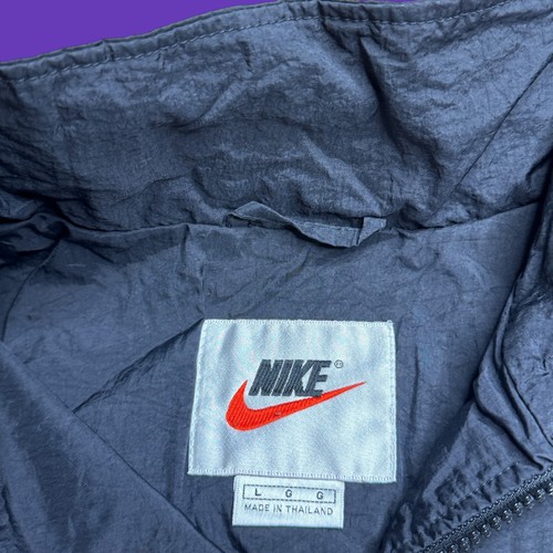 De Colección Nike Chaqueta con Cremallera Para Hombres Grande Swoosh Cortavientos Cuello Atlético Años 90 - Imagen 9 de 14