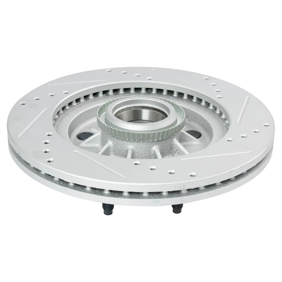 Pastilla de freno delantera trasera Posi metálica y rotor ranurado perforado de rendimiento Foto 2 de 4