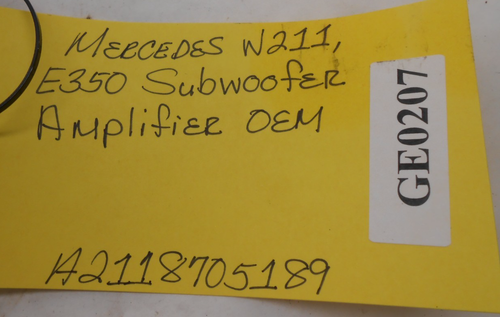 Amplificador de subwoofer Mercedes W211, E350 OEM A2118705189 / 2118705189 GE0207 - Imagen 5 de 5