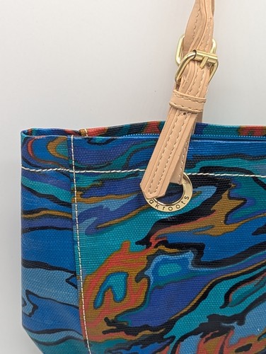 Sakroots Artist Circle Tote Bag Coral Waves Purse Sak - Picture 4 of 18
