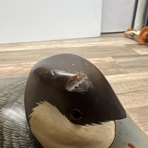 Señuelo de madera artesanal de pato Ruddy Hen 11” x 5” firmado pintado a mano - Imagen 5 de 10