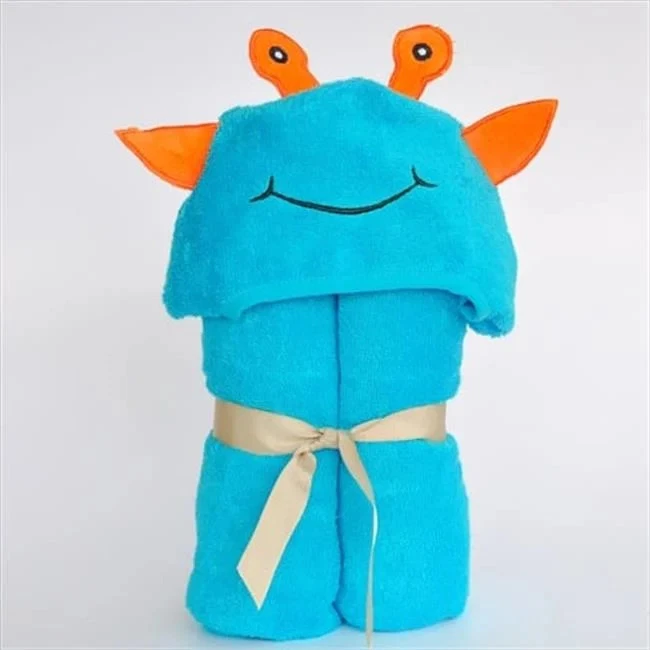 Little Ashkim BHTA001 Baby Alien Hooded Bamboo Turkish Towel - Turquoise- 0-2...