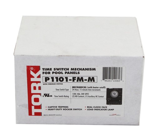 PANEL INTERRUPTOR DE TIEMPO TORK NSI PISCINA SPA ILUMINACIÓN/INTERRUPTOR BOMBERO/CALENTADOR P1101-FM-M - Imagen 3 de 3