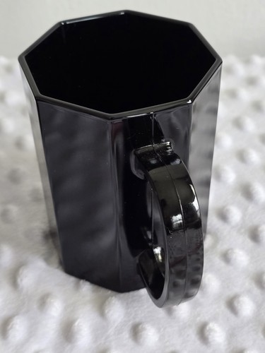 Art Deco Stil Arcoroc France Schwarz Achteck Tassen Kaffeeglas Vintage 8er Set - Bild 7 von 14