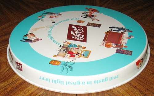 Bandeja metálica vintage para servir cerveza Schlitz Brewing Company 1962 Milwaukee - Imagen 6 de 7