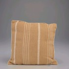 Unbranded Pillow Scatter Headrest Cream/Brown Linen Canvas Pull-Out Zip 23x25 cm
