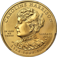 2012-W First Spouse Gold $10 Caroline Harrison PCGS MS69 1st Strike - STOCK