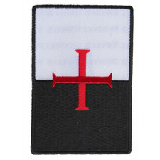 Knights Templar Cross Embroidered Sew on Patch Biker Christian Mason