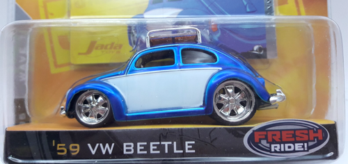 Jada Toys 1959 VOLKSWAGEN VW BEETLE (Blue/White)  W/Luggage Rack OLD SKOOL - Picture 1 of 5
