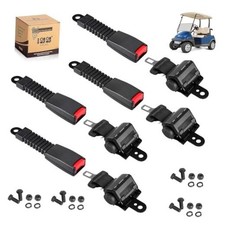 Universal Golf Cart Seat Belts Kit for Yamaha Club Car EZGO  42" 4 set Black