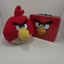 Angry Birds Plush Red Bird Common Wealth 8" Stuffed Plush 2010  Lunchbox Tin