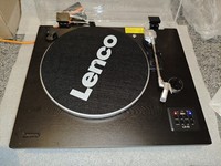 Lenco LS-55BK Turntable Record Player Bluetooth USB Aux Built In Speaker