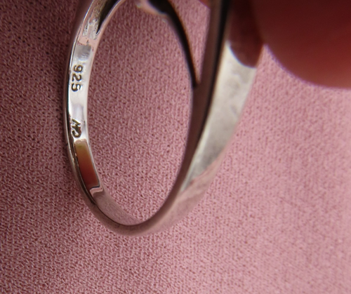 Anillo Vintage Plata Esterlina Cóctel Blanco Racimo Perla Talla 8 Floral 362f - Imagen 10 de 11