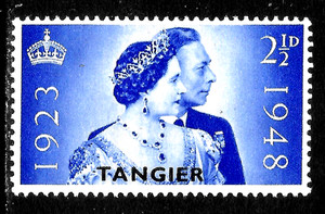 HICK GIRL-MINT GREAT BRITAIN OFFICE IN TANGIER  SC#94    SILVER  WEDDING   X3758