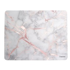 Non-Slip Mouse Pad Desk Mat For Keyboard Gaming Computer -White/Rose Gold Marble